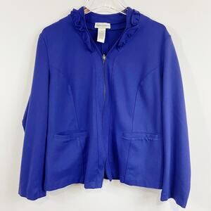 Drapers And Damons Zippered Front Blouse Sz M